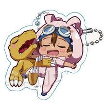 Load image into Gallery viewer, Digimon Adventure Zero Two Blind Box Acrylic Keychain Sleeping Kigurumi Gyao Colle Y-Line
