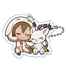 Load image into Gallery viewer, Digimon Adventure Zero Two Blind Box Acrylic Keychain Sleeping Kigurumi Gyao Colle Y-Line
