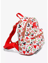 Load image into Gallery viewer, Disney Mini Backpack Mickey Mouse Holiday Treats AOP Loungefly
