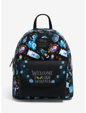 Load image into Gallery viewer, Disney Parks Mini Backpack The Haunted Mansion Welcome Foolish Mortals Loungefly
