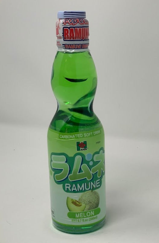 HANA Ramune Soda Melon 6.7oz New Japan Food Corp.