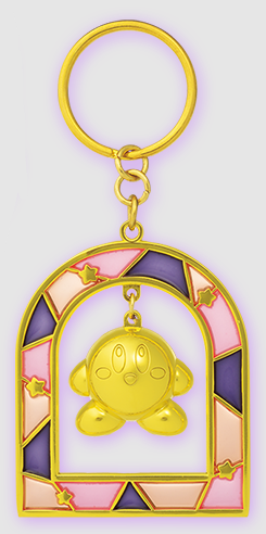 Kirby Metal Keychain Swaying Kirby Stained Glass Twinkle Night Ichiban Kuji Banpresto