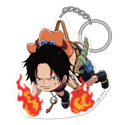 One Piece Acrylic Keychain Ace Pinched Cospa