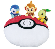 Pokemon Plush Cushion Piplup, Chimchar, Turtwig Brilliant Diamond & Shining Pearl Commemorative Ichiban Kuji A Prize Bandai