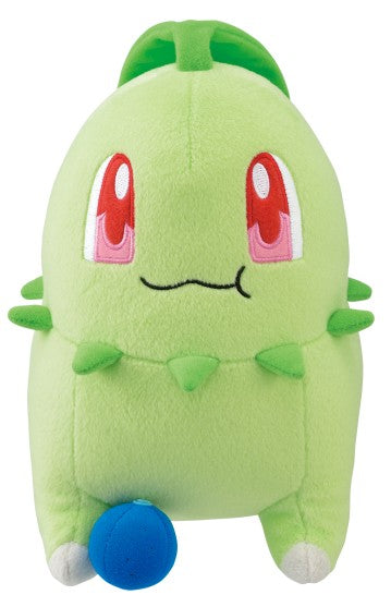 Pokemon Plush Chikorita MoguMogu Time Dekkai 2022 Banpresto