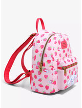 Load image into Gallery viewer, Sanrio Mini Backpack Wallet Set Cinnamoroll Strawberry AOP Loungefly
