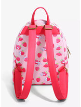 Load image into Gallery viewer, Sanrio Mini Backpack Wallet Set Cinnamoroll Strawberry AOP Loungefly
