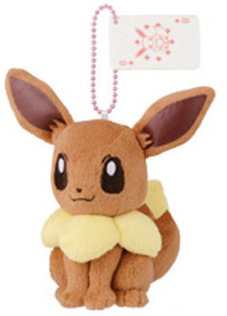 Pokemon Plush Eevee Keychain I Heart Eevee Playing Card 2013 Banpresto