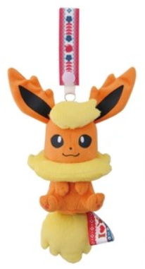 Pokemon Plush Strap Flareon I Heart Eevee 2015 Banpresto