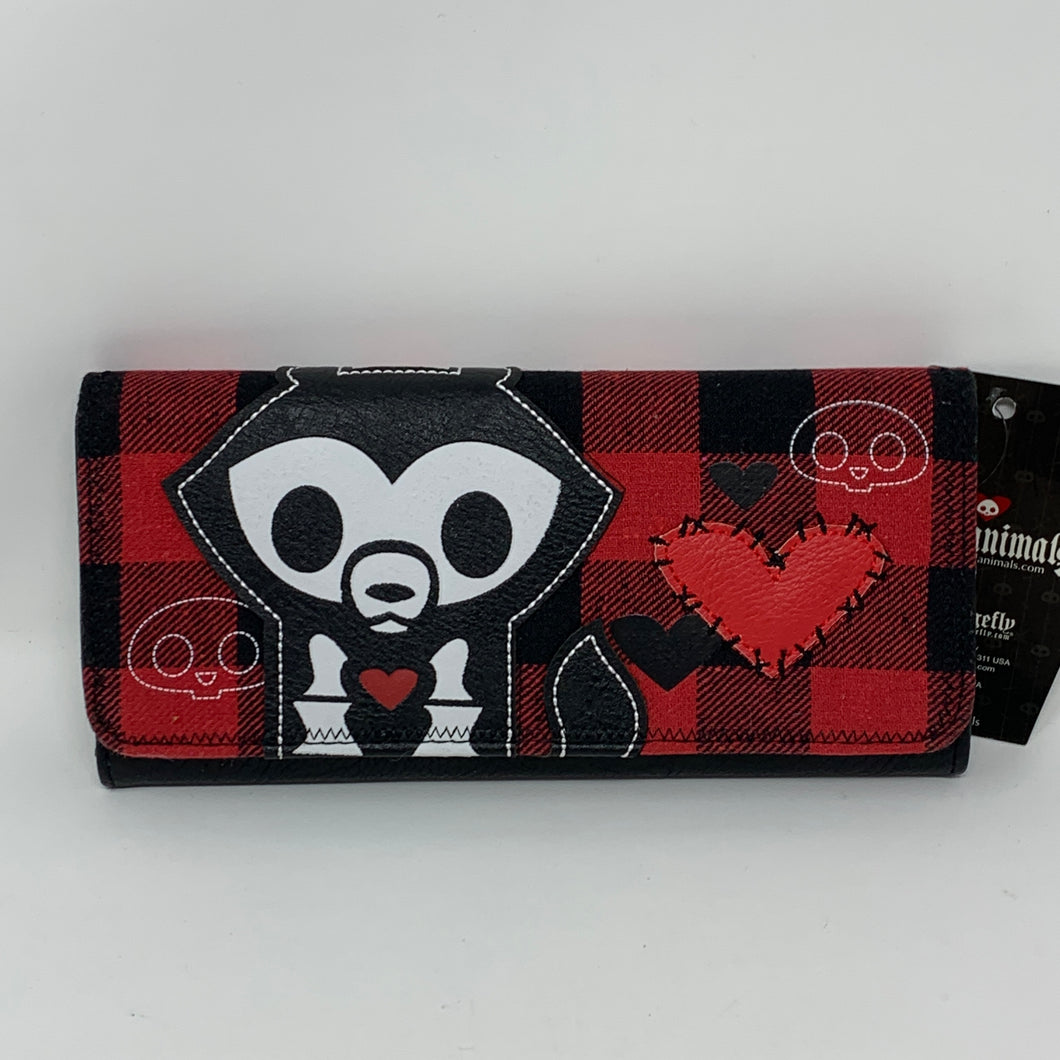 Skelanimals Bifold Wallet Foxy Plaid Loungefly