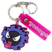 Load image into Gallery viewer, Pokemon Rubber Keychain YonaYona Ghost Pokemon Center June 2023
