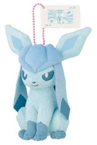 Pokemon Plush Glaceon Keychain I Heart Eevee Playing Card 2013 Banpresto