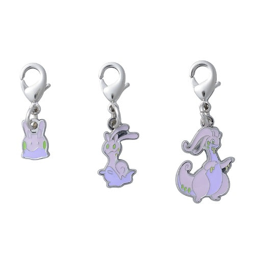 Pokemon Metal Charm Set Goomy, Sliggoo, & Goodra National Encyclopedia Pokemon Center