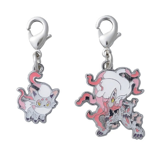 Pokemon Metal Charm Set Hisuian Zorua & Zoroark National Encyclopedia Pokemon Center