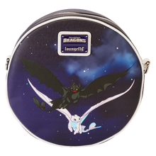 Load image into Gallery viewer, DreamWorks Crossbody How to Train Your Dragon Light &amp; Night Fury GITD Loungefly
