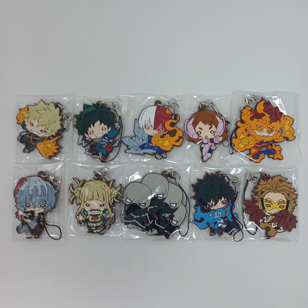 My Hero Academia Rubber Keychain Collection Set 1 Heroes and Villains T-ARTS