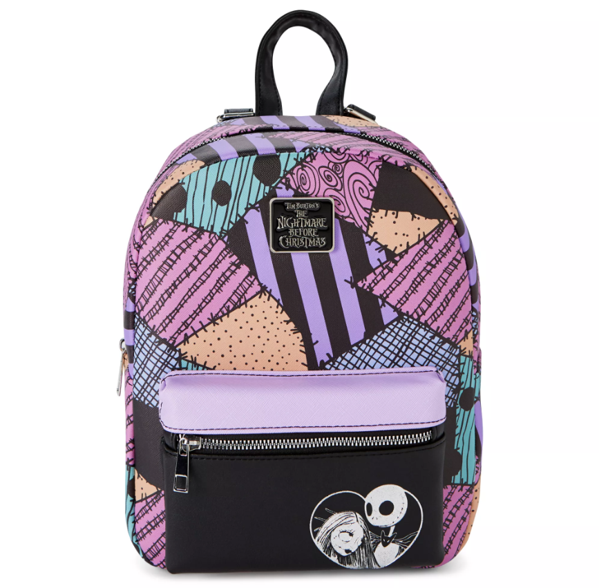 Disney Mini Backpack The nightmare Before Christmas Jack and Sally Patches Bioworld