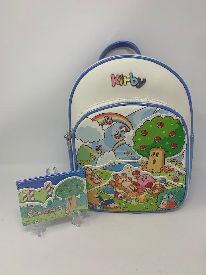 Kirby Mini Backpack Cardholder Set Kirby Rainbow Picnic Bioworld