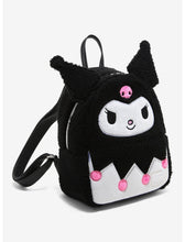 Load image into Gallery viewer, Sanrio Mini Backpack Fuzzy Kuromi Cosplay Loungefly
