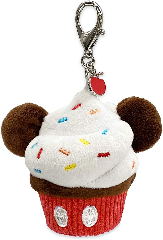 Disney Plush Keychain Mickey Mouse Cupcake [Clearance Case]