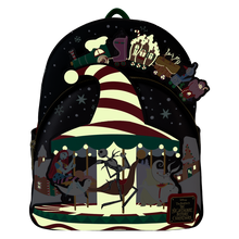 Load image into Gallery viewer, Disney Mini Backpack The Nightmare Before Christmas Town Carousel GITD Loungefly
