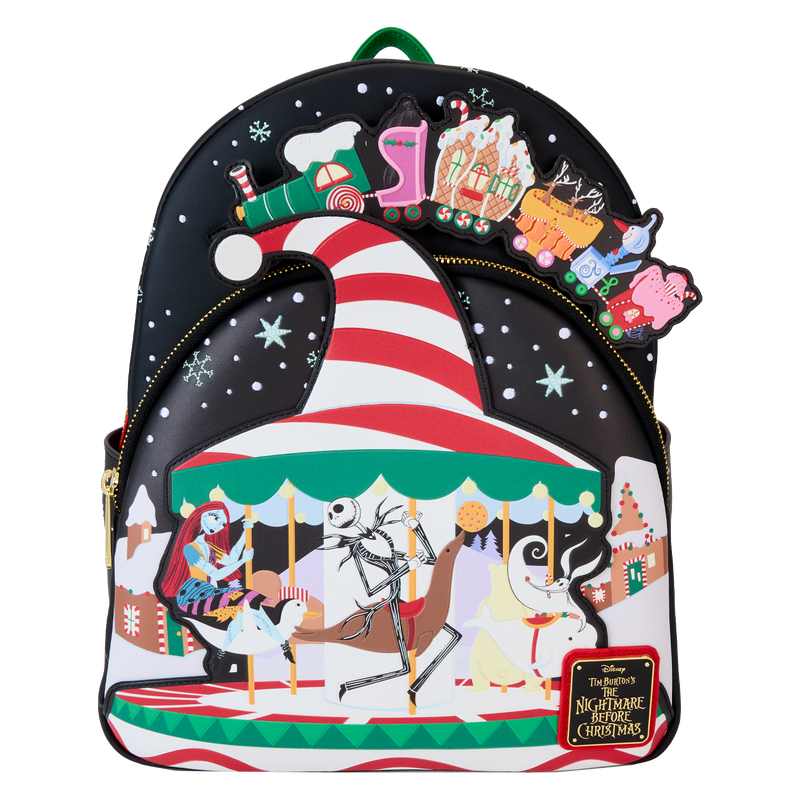 Disney Mini Backpack The Nightmare Before Christmas Town Carousel GITD Loungefly