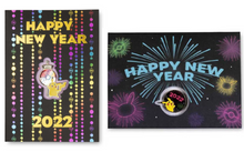 Load image into Gallery viewer, Pokemon Enamel Pin And Greeting Card Pikachu Happy New Year 2022 Pokemon Center
