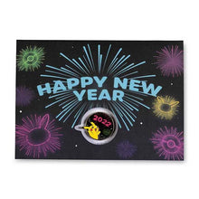 Load image into Gallery viewer, Pokemon Enamel Pin And Greeting Card Pikachu Happy New Year 2022 Pokemon Center
