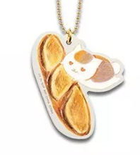 Load image into Gallery viewer, Natsume&#39;s Book of Friends Acrylic Keychain Freshy Baked Bread With Nyanko Sensei Ichiban Kuji G Prize Bandai

