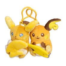 Load image into Gallery viewer, Pokemon Plush Keychain Raichu &amp; Alolan Raichu Parallel Pairs Two-Plush Key Chain

