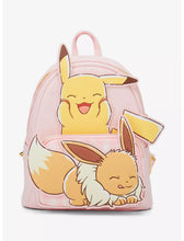 Load image into Gallery viewer, Pokemon Mini Backpack Pikachu &amp; Eevee Snacks Loungefly
