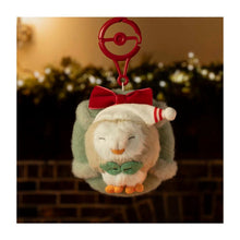 Load image into Gallery viewer, Pokemon Keychain Plush Rowlet Holiday Wishes 2025 Pokemon Center
