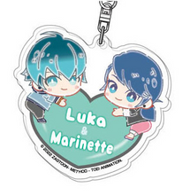 Load image into Gallery viewer, Miraculous Ladybug &amp; Cat Noir Hug Meets Acrylic Keychain
