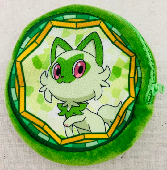 Pokemon Zipper Pouch Sprigatito Round SEGA