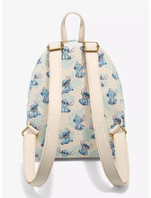 Load image into Gallery viewer, Disney Mini Backpack Stitch Tropical Leaves AOP Loungefly
