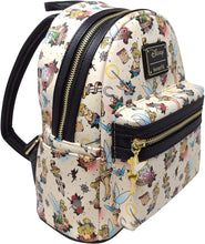 Load image into Gallery viewer, Disney Mini Backpack Wallet Set Peter Pan Tinkerbell Tattoo AOP Loungefly
