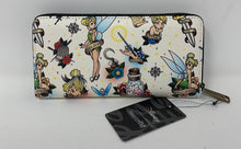 Load image into Gallery viewer, Disney Mini Backpack Wallet Set Peter Pan Tinkerbell Tattoo AOP Loungefly
