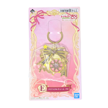 Load image into Gallery viewer, Cardcaptor Sakura Keychain Key Stained Glass Charm Clear Card Ichiban Kuji E Prize Bandai
