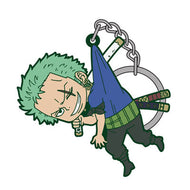 One Piece Rubber Keychain Zoro Pinched Cospa