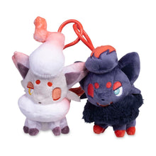 Load image into Gallery viewer, Pokemon Plush Keychain Zorua &amp; Hisuian Zorua Parallel Pairs Two-Plush Key Chain - Pokemon Center US
