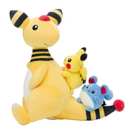 Pokemon Plush Ampharos, Pikachu, and Marill Pokemon Center