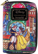 Load image into Gallery viewer, Disney Wallet Beauty and the Beast Stained Glass Loungefly
