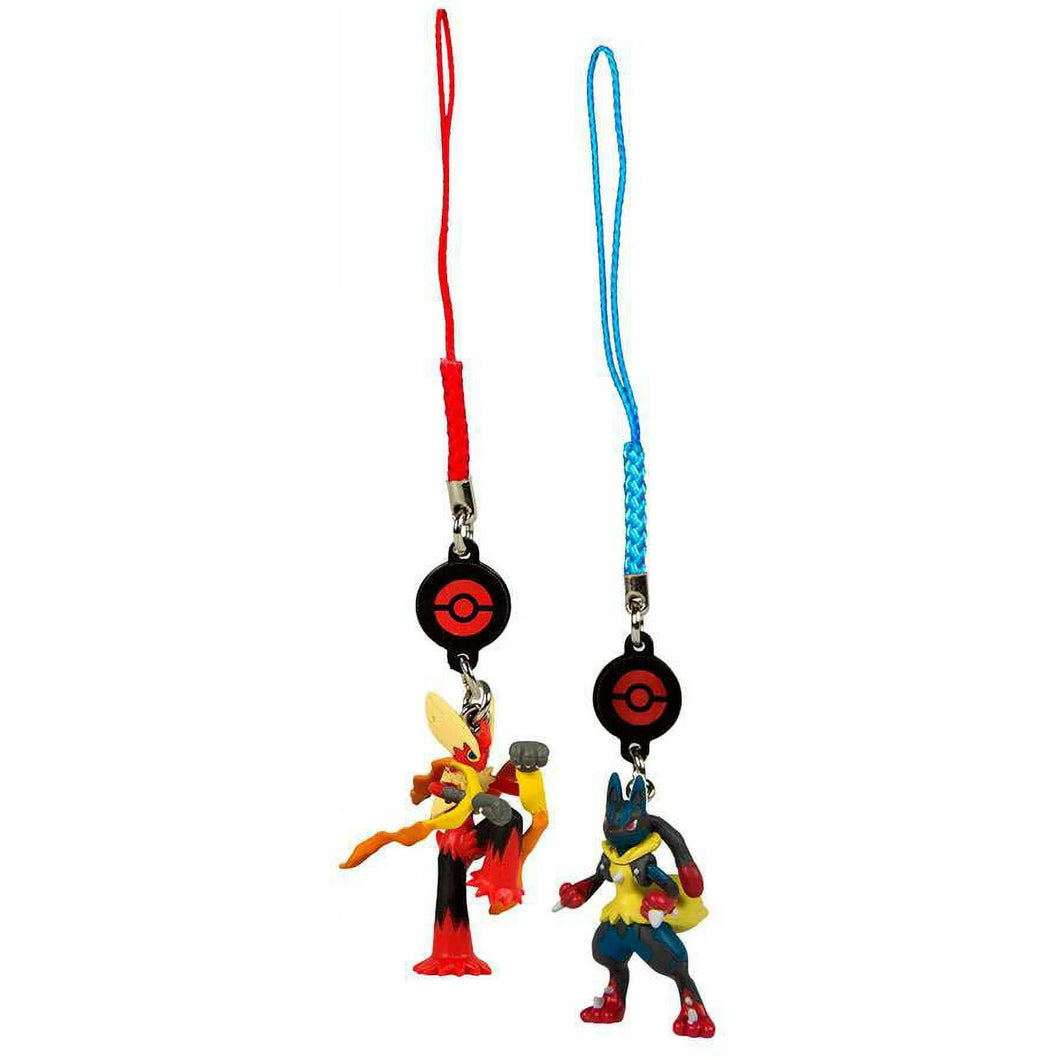 Pokemon Keychain Danglers Set Mega Blaziken Mega Lucario TOMY