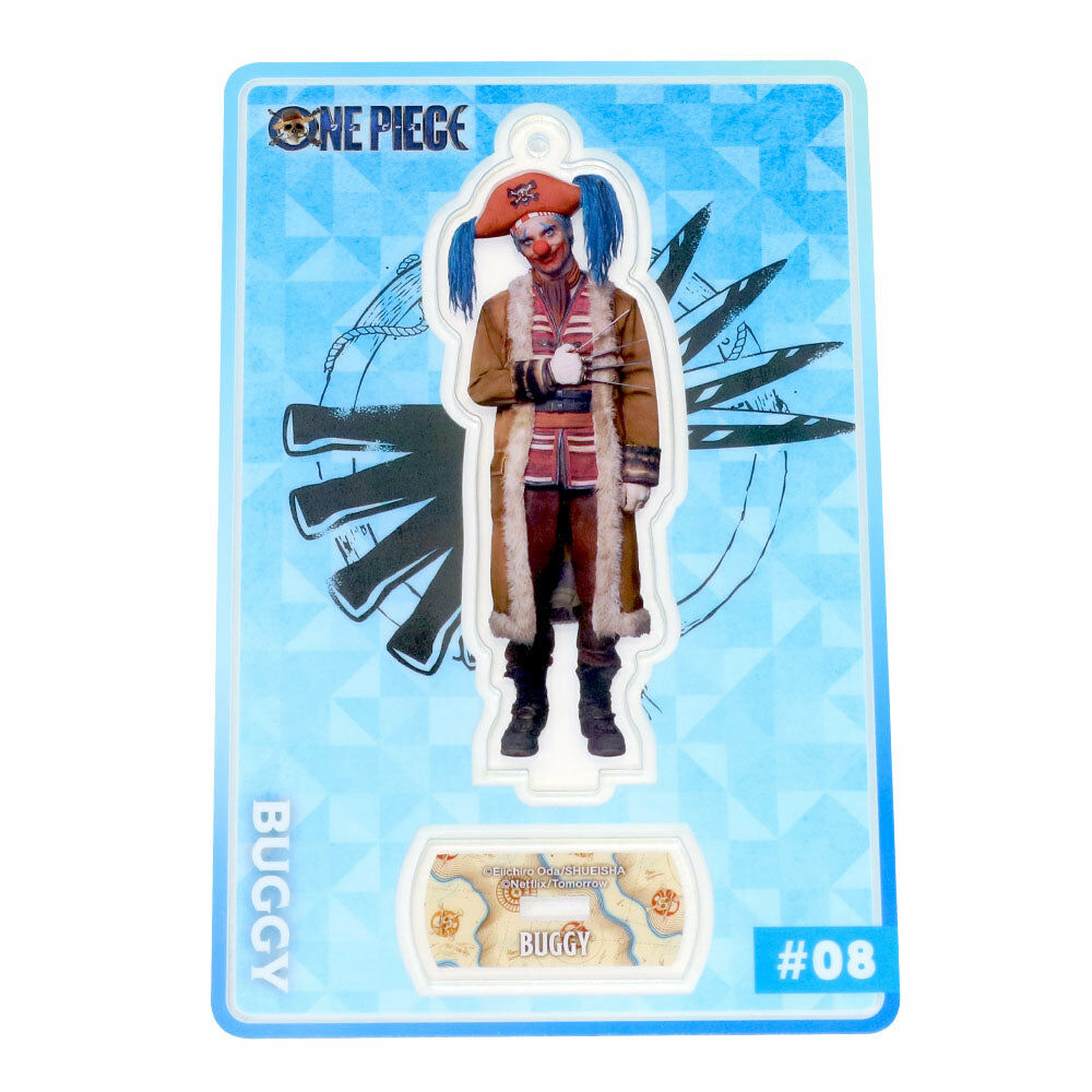 One Piece Acrylic Keychain and Stand Buggy Super Clear (Netflix Live Action)