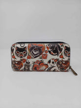 Load image into Gallery viewer, Loungefly Crossbody and Wallet Set Cat Tattoo Flash AOP GUC
