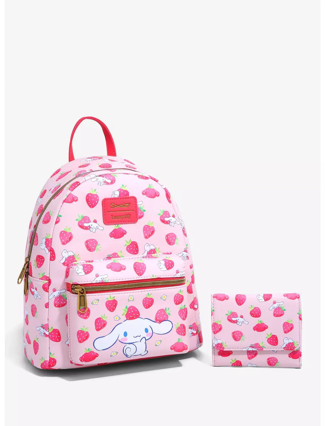 Sanrio Mini Backpack Wallet Set Cinnamoroll Strawberry AOP Loungefly