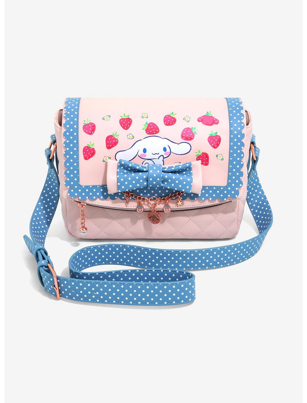 Sanrio Crossbody Quilted Cinnamoroll Strawberry Bioworld