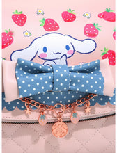 Load image into Gallery viewer, Sanrio Crossbody Quilted Cinnamoroll Strawberry Bioworld
