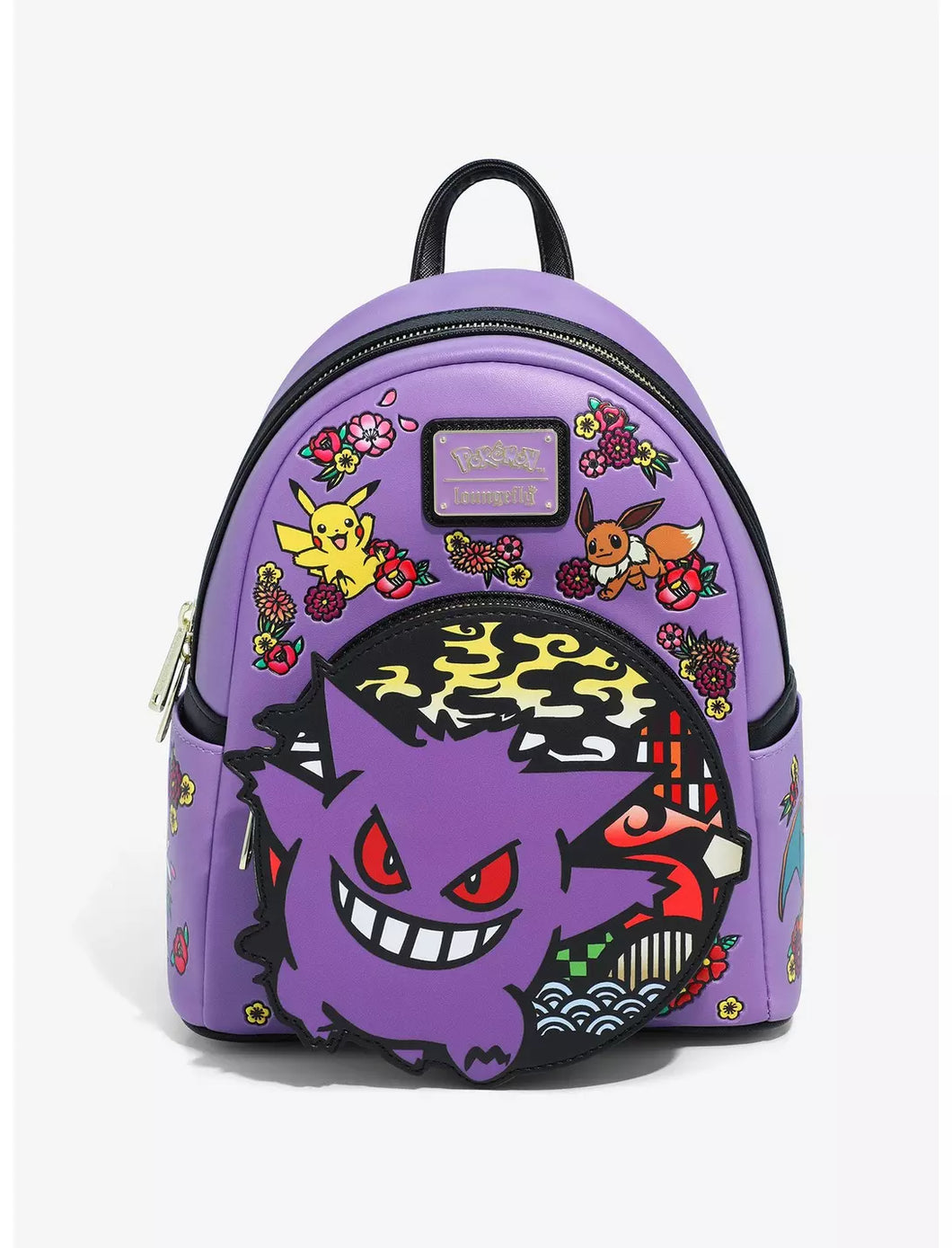 Pokemon Mini Backpack Gengar Floral Characters Loungefly