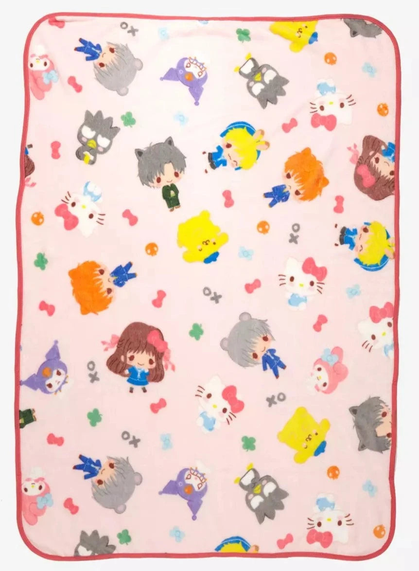 Fruits Basket Throw Blanket Fruits Basket X Hello Kitty and Friends Bioworld